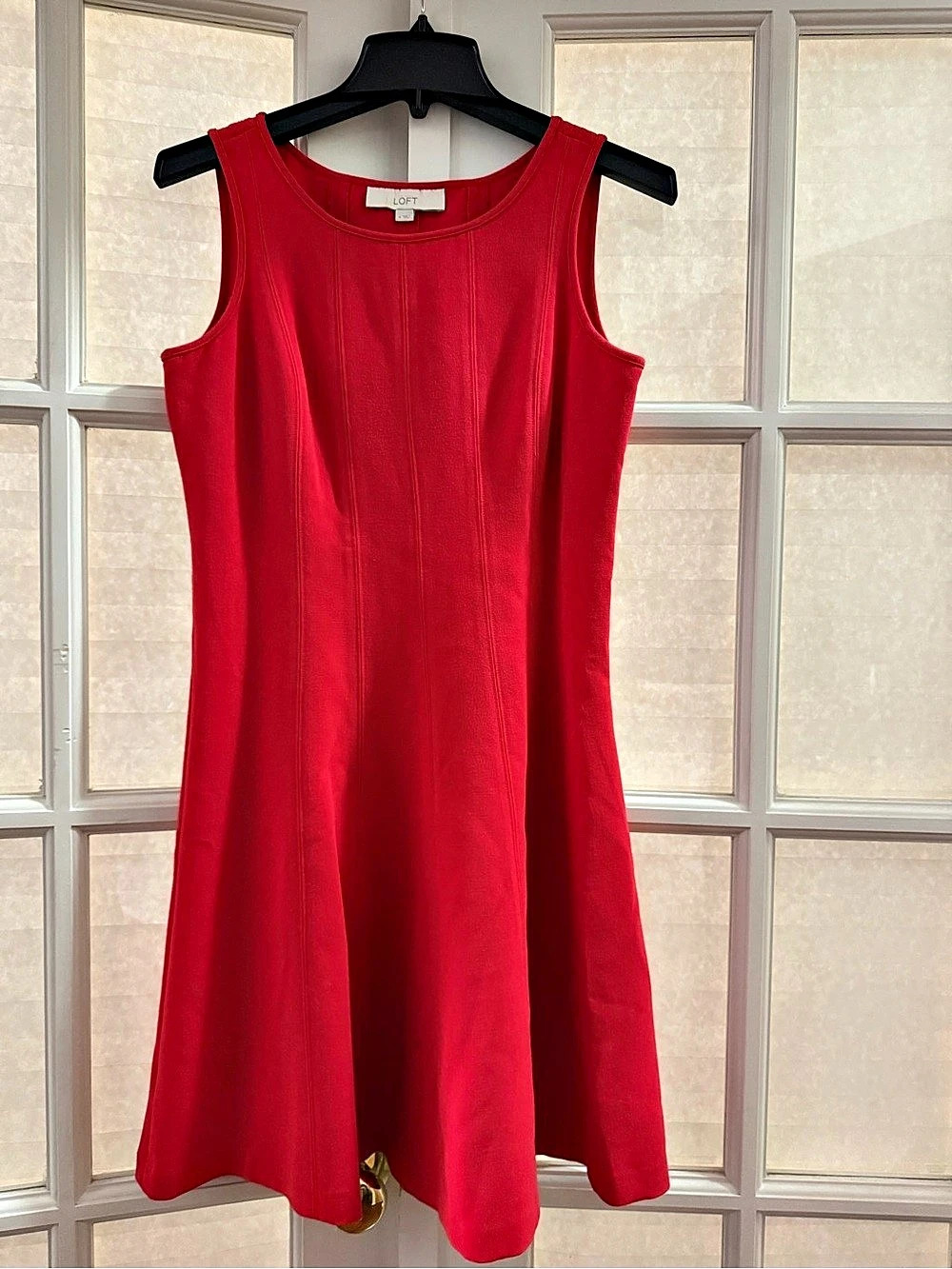 LOFT Red Mini Dress Size 4 Like New